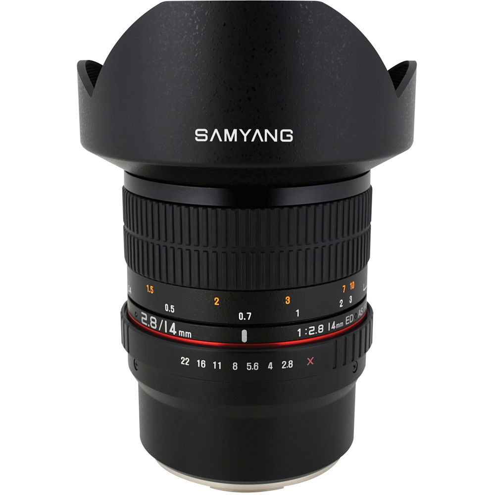 Lente Samyang 14mm f/2.8 ED AS IF UMC - vista trasera