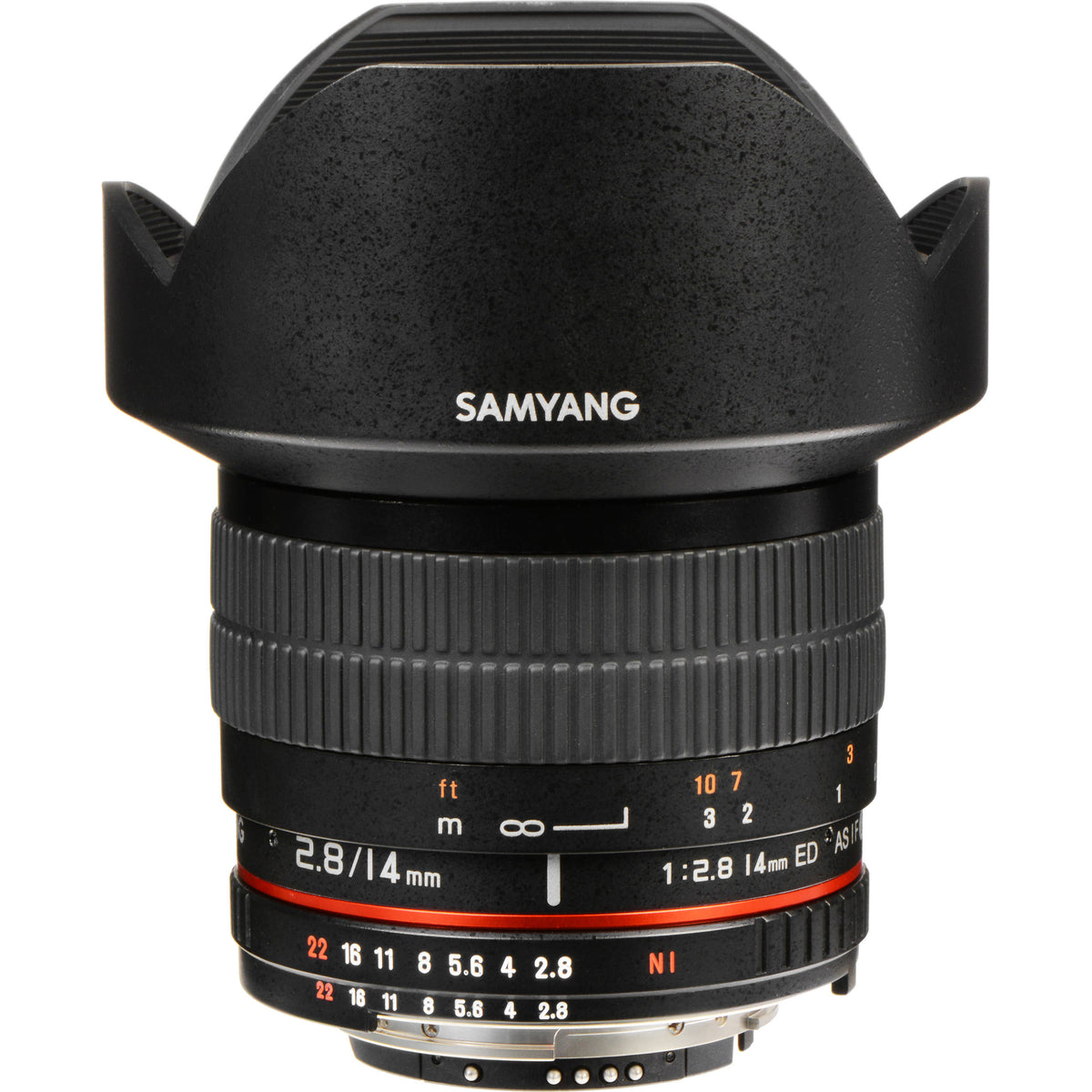 Lente Samyang 14mm f/2.8 ED AS IF UMC - vista trasera