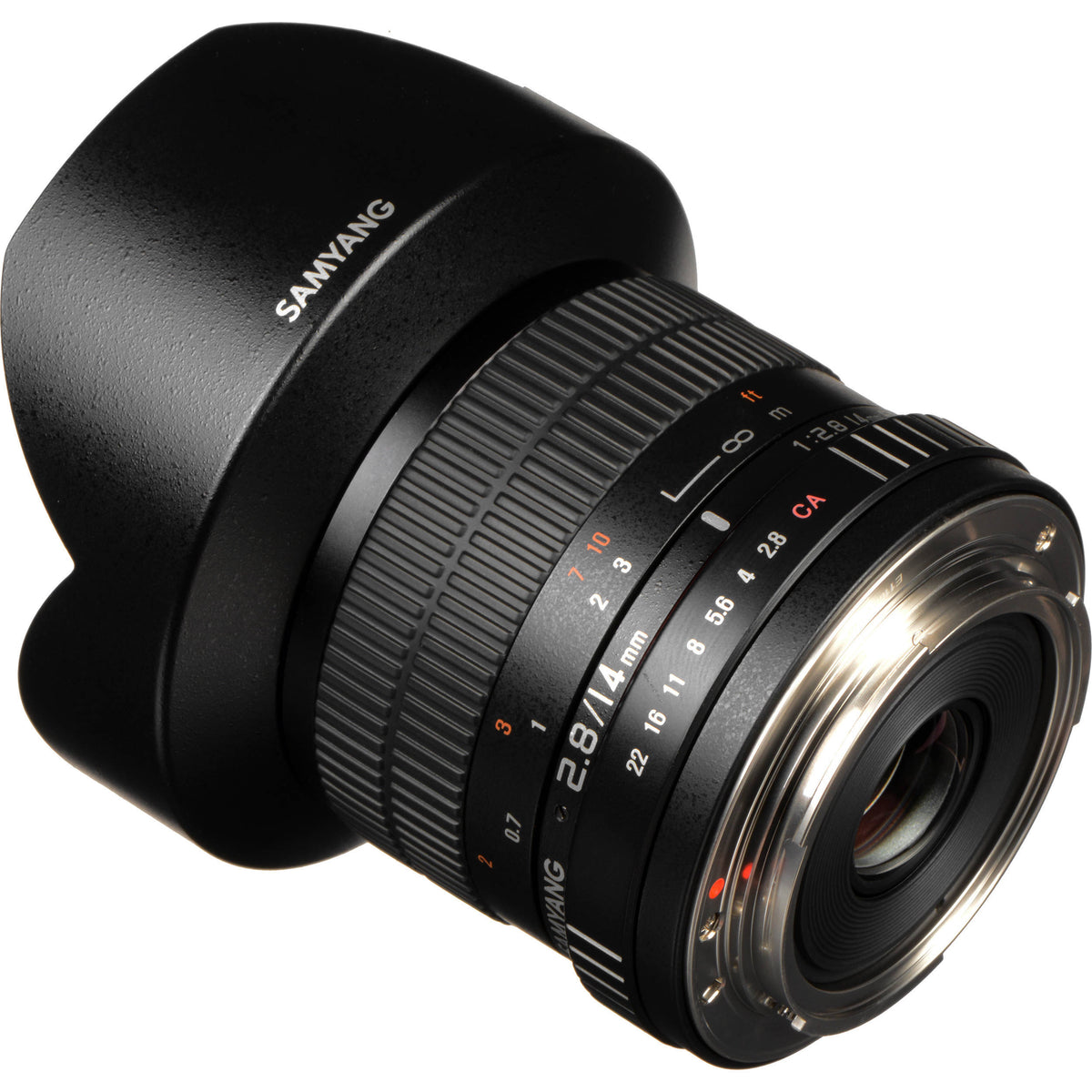 Lente Samyang 14mm f/2.8 ED AS IF UMC - vista lateral