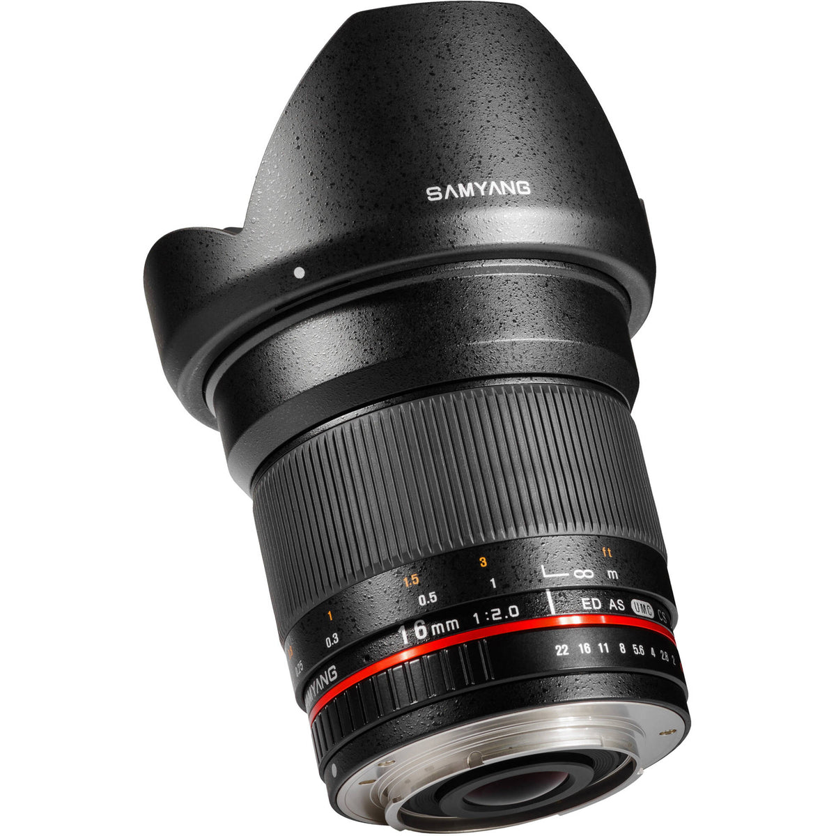Lente Samyang 16mm f/2.0 ED AS UMC CS - vista frontal