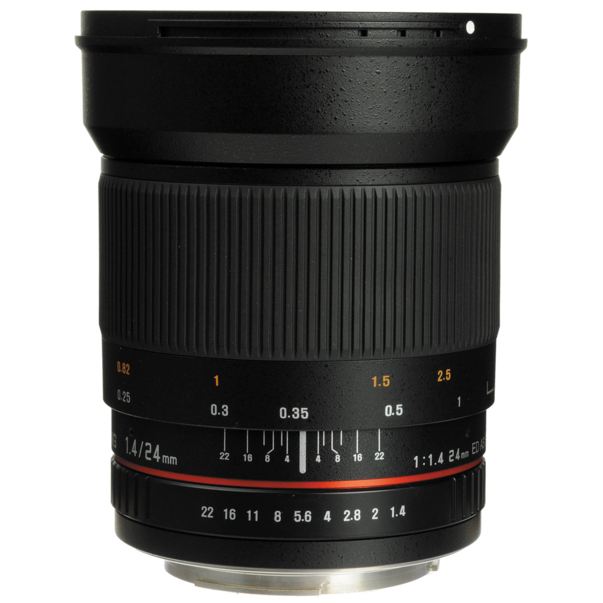 Lente Samyang 24mm f/1.4 ED AS UMC Wide-Angle para Canon - vista frontal