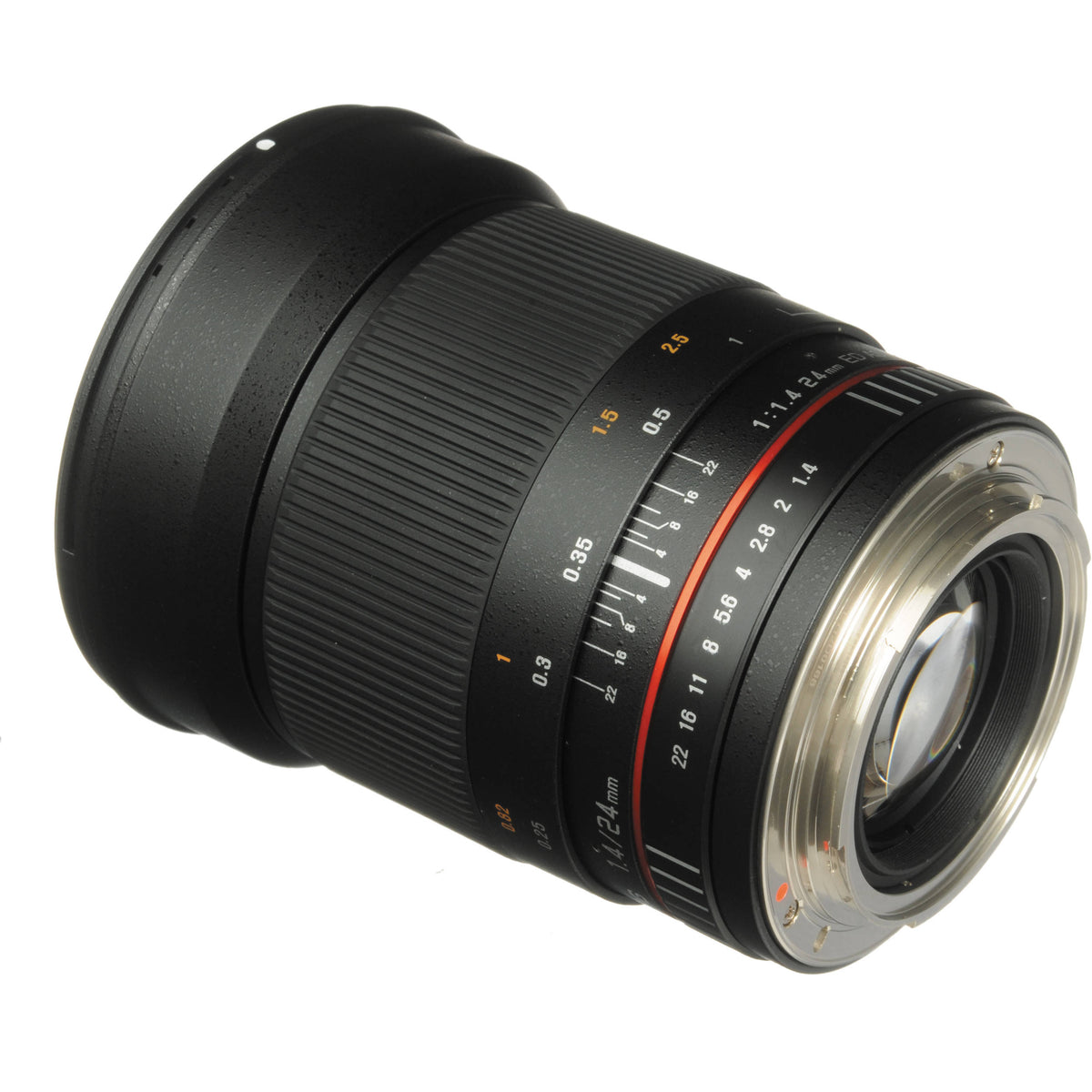 Lente Samyang 24mm f/1.4 ED AS UMC Wide-Angle para Canon - vista trasera