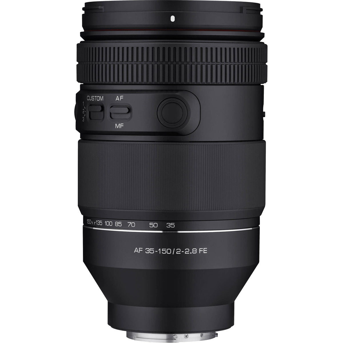 Lente Samyang 35-150mm f/2-2.8 AF - vista frontal