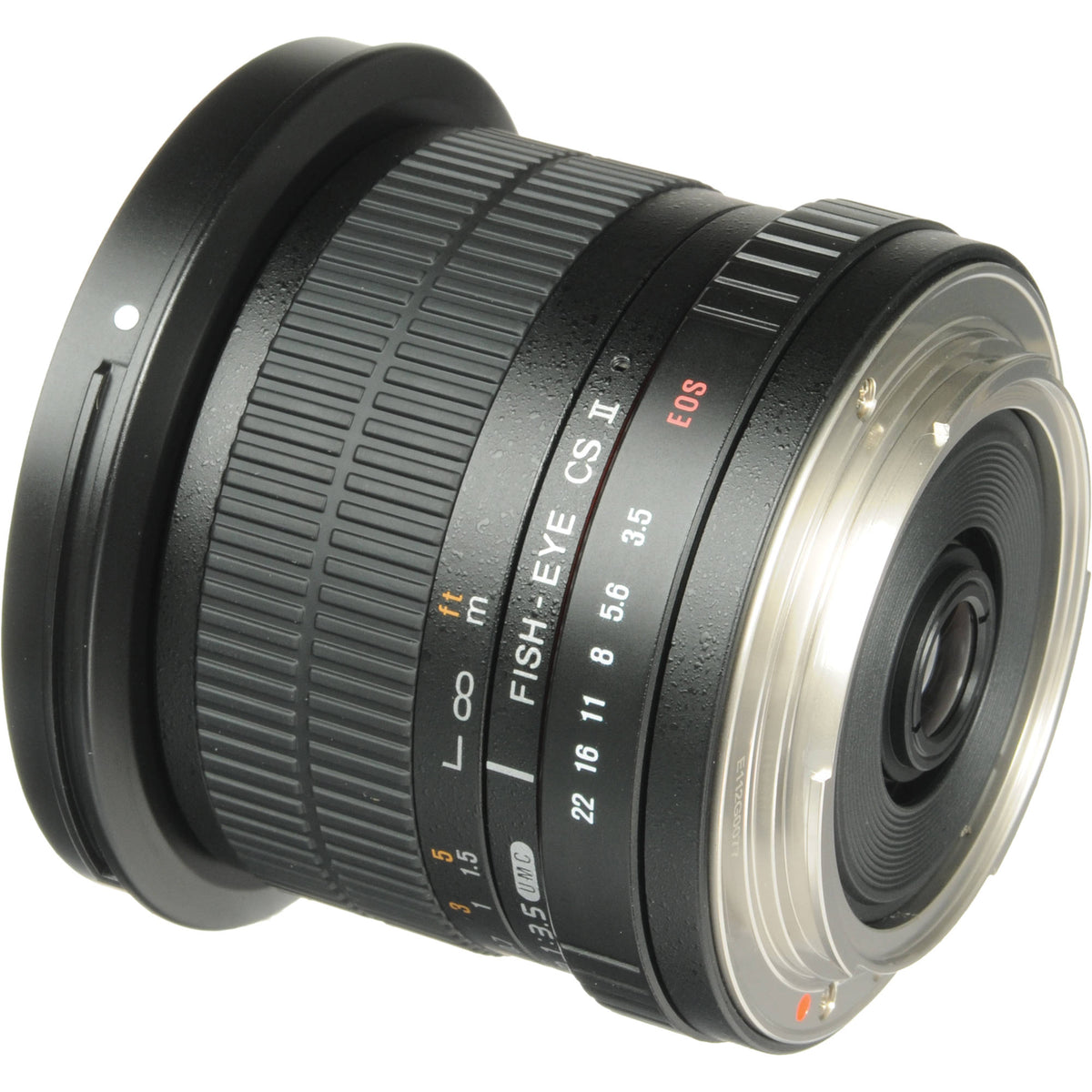 Lente Samyang 8mm f/3.5 HD Fisheye con Removable Hood para Canon - vista trasera