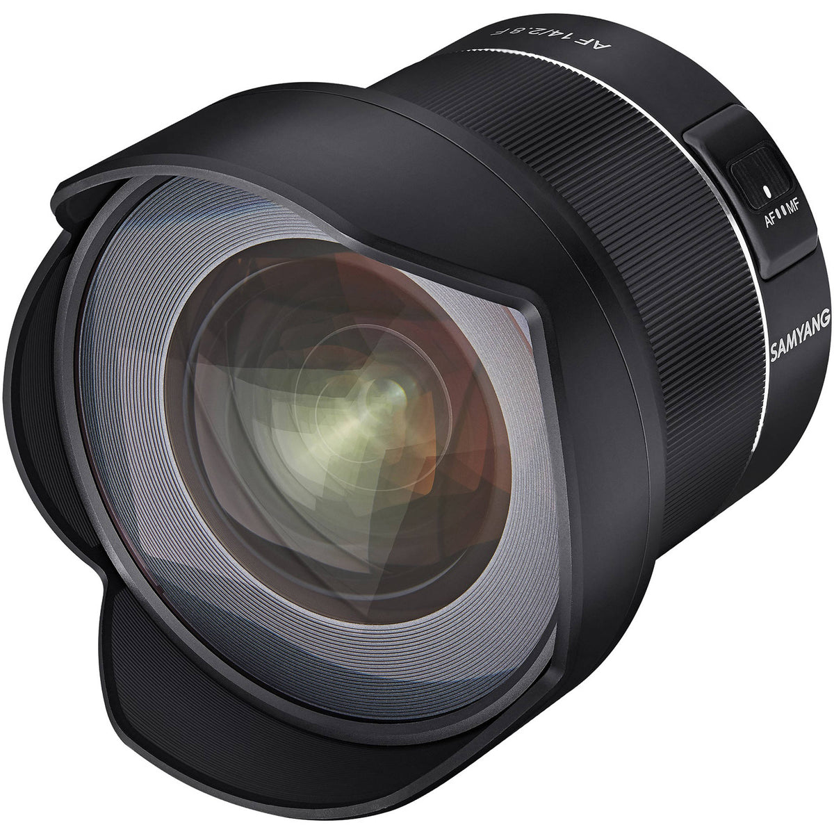Lente Samyang AF 14mm f/2.8 - vista frontal
