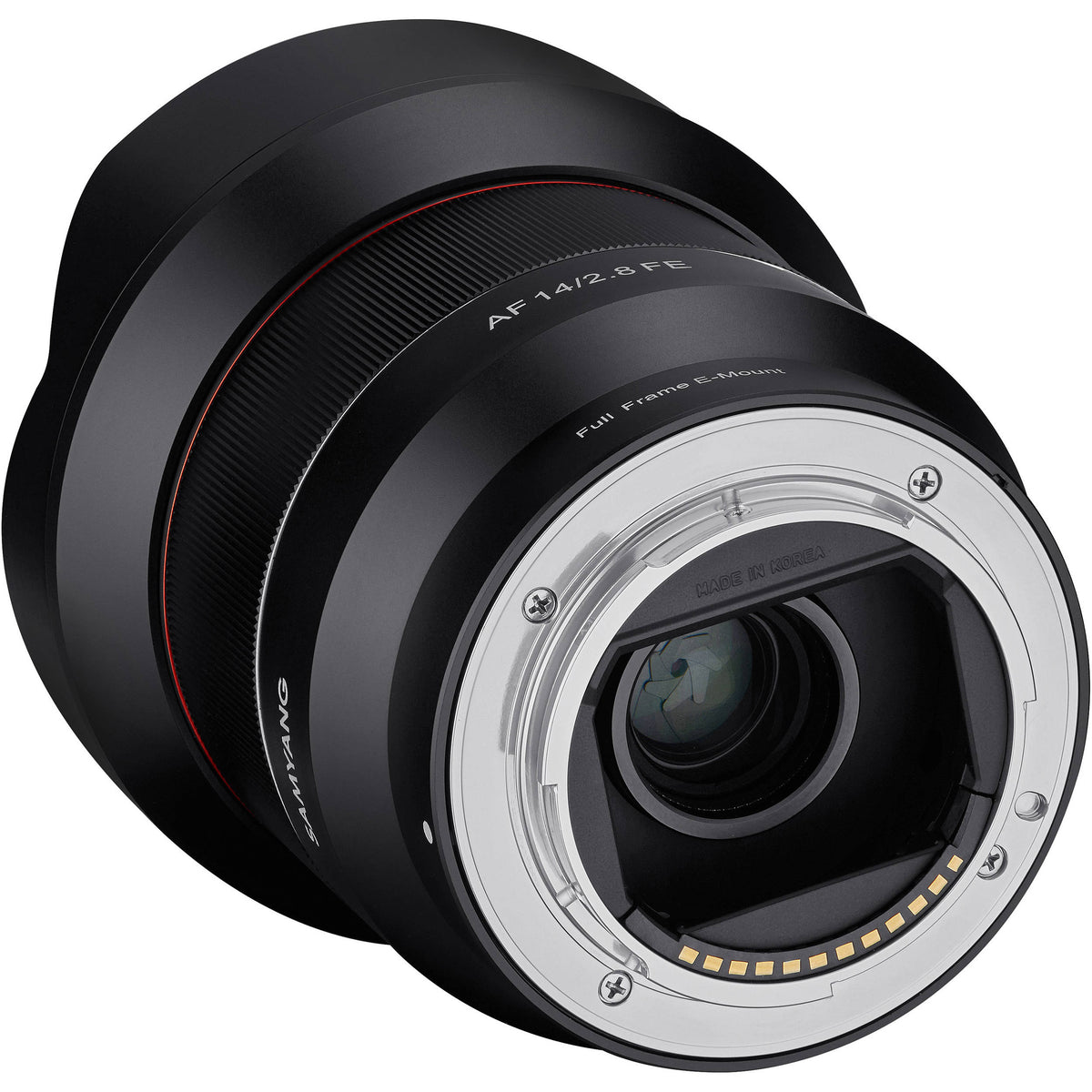 Lente Samyang AF 14mm f/2.8 FE - puertos y conexiones