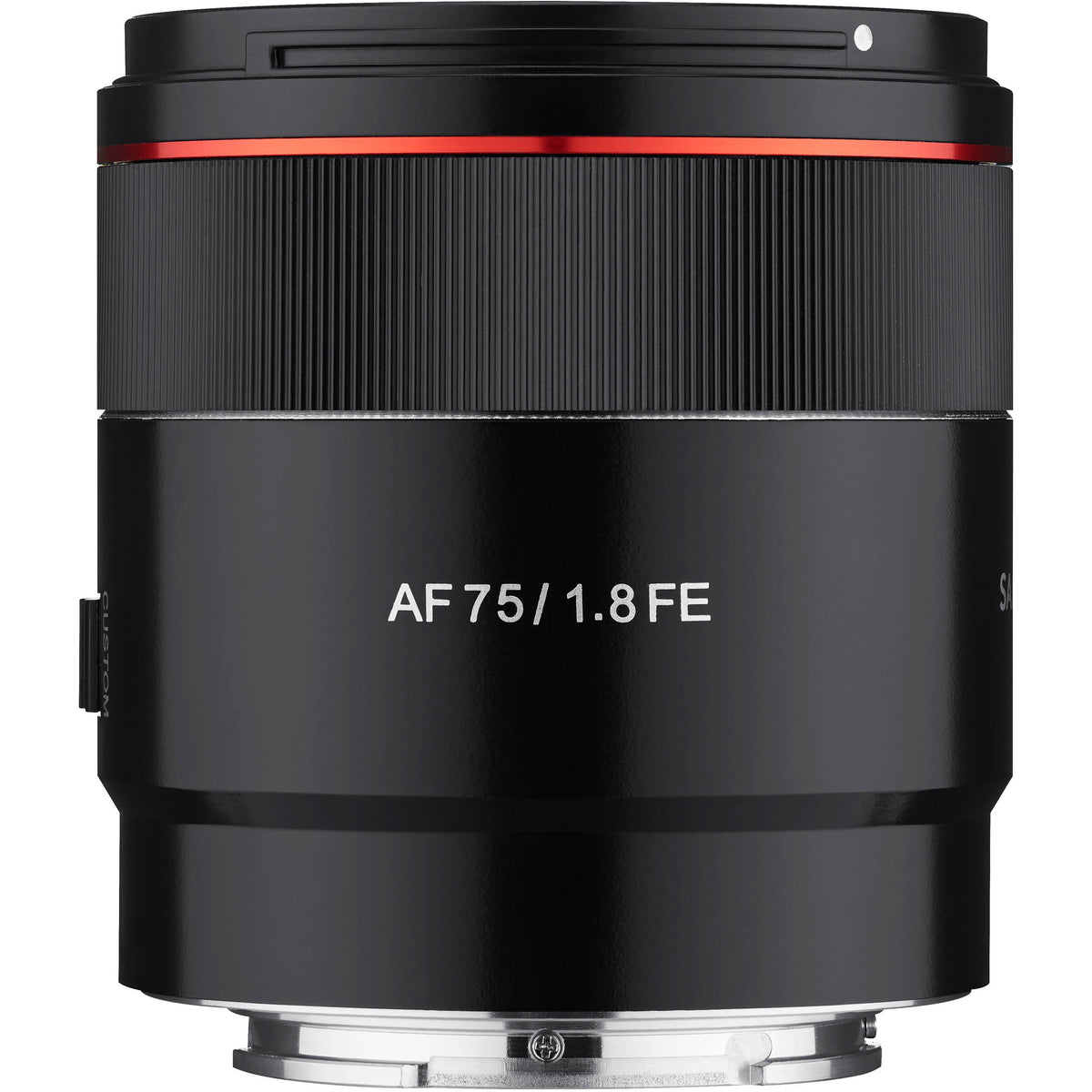 Lente Samyang AF 75mm f/1.8 FE - vista frontal