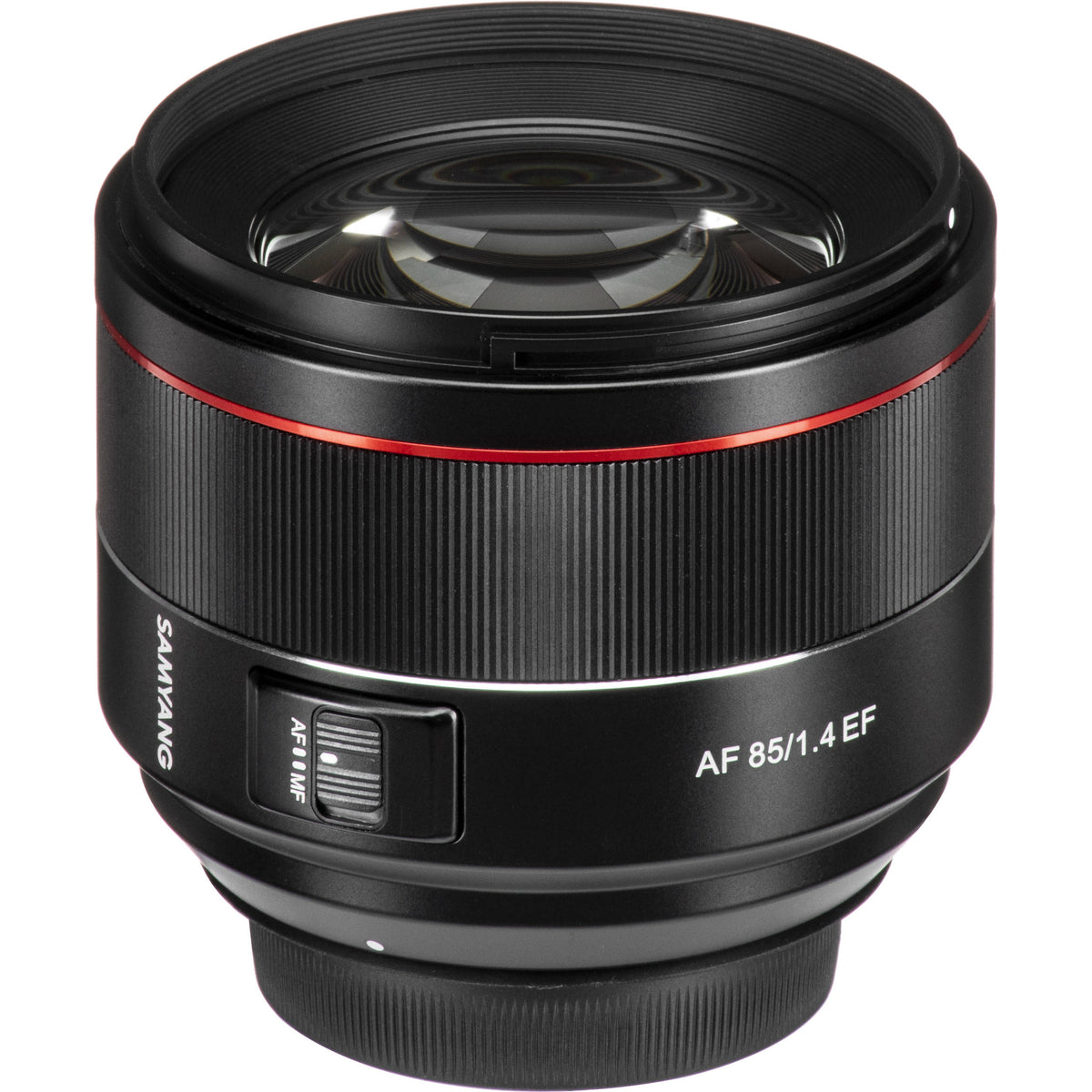 Lente Samyang AF 85mm f/1.4 EF - vista trasera