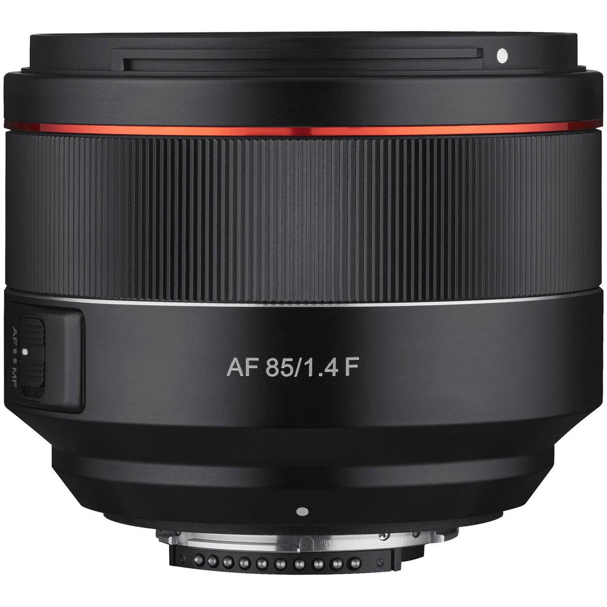 Lente Samyang AF 85mm f/1.4 F - vista frontal