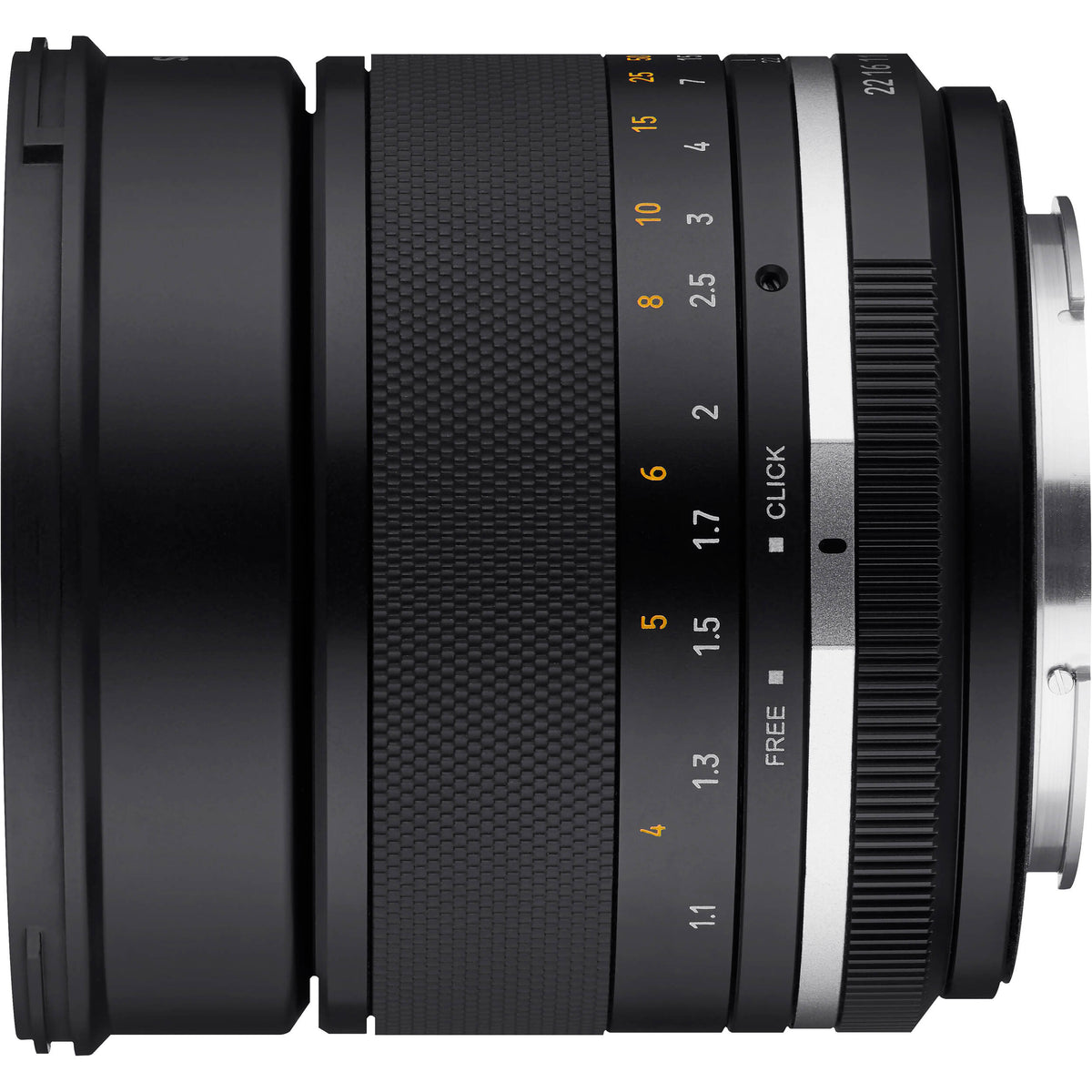Lente Samyang MF 85mm f/1.4 WS Mk2 - vista frontal