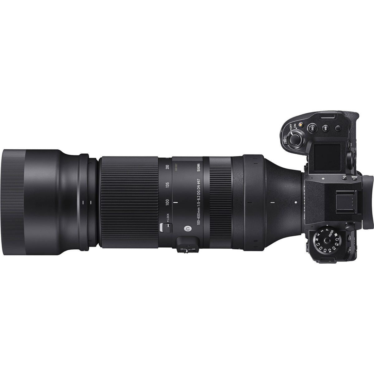 Lente Sigma 100-400mm f/5-6.3 DG DN OS Contemporary - vista lateral