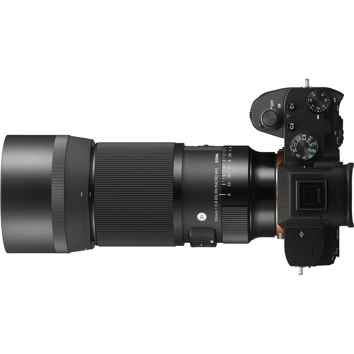Lente Sigma 105mm f/2.8 DG DN Macro Art - vista frontal