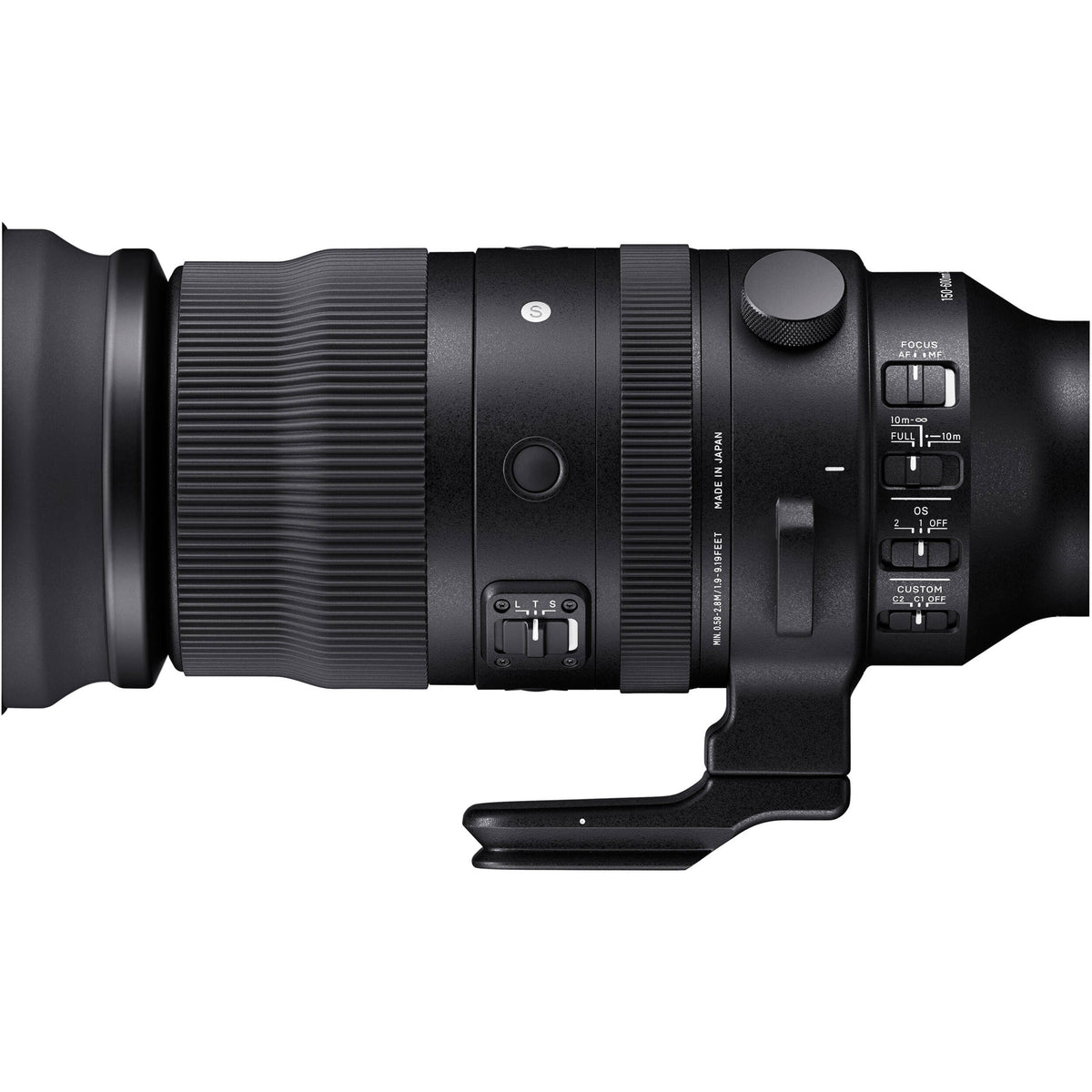 Lente Sigma 150-600mm f/5-6.3 DG DN OS Sports - vista lateral