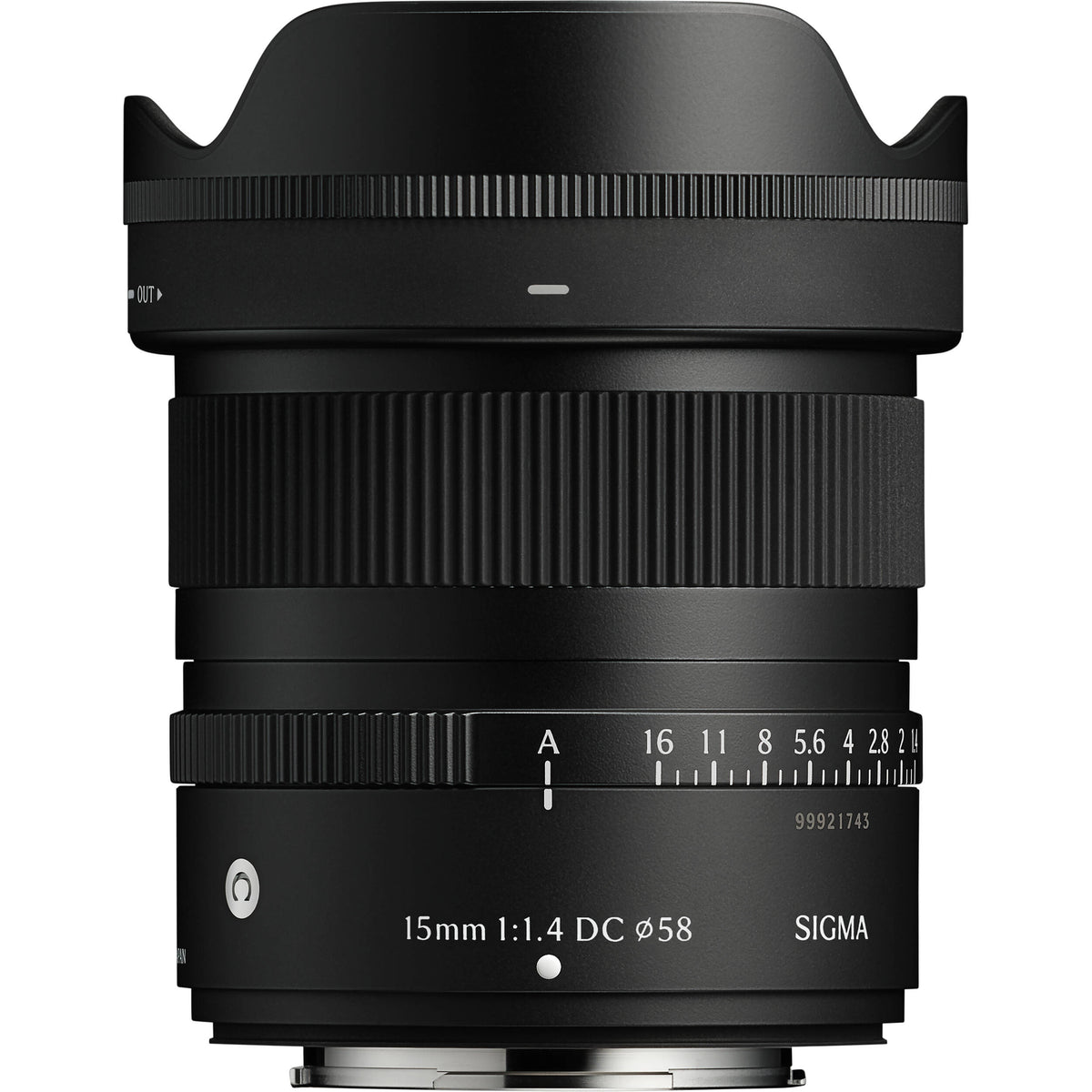 Lente Sigma 15mm f/1.4 DC Contemporary - vista principal