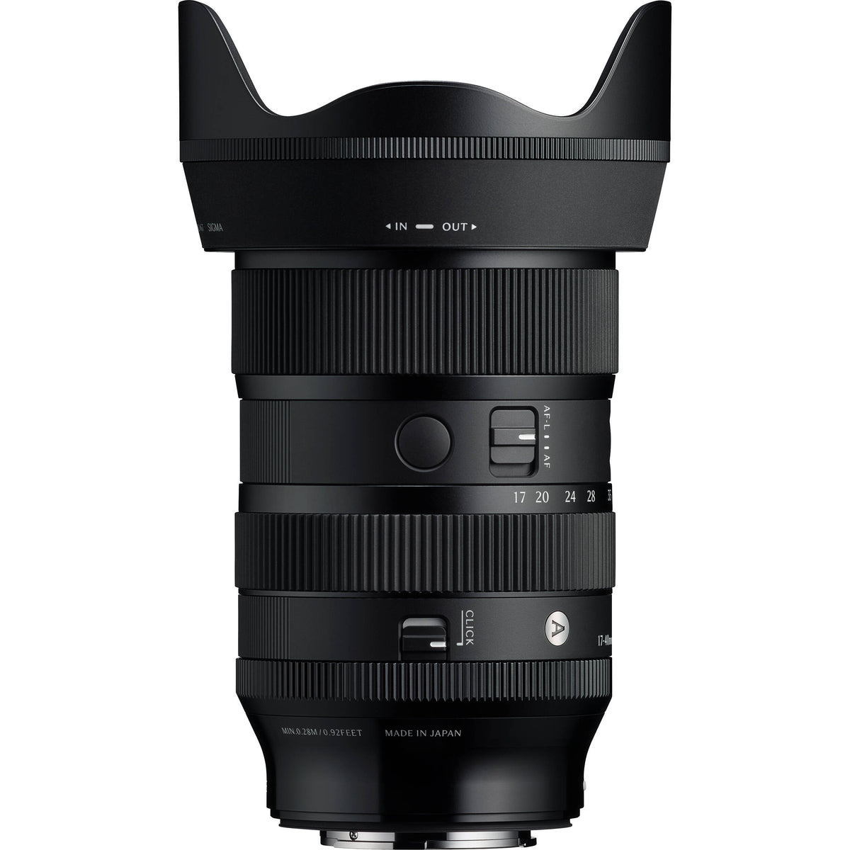 Lente Sigma 17-40mm f/1.8 DC Art - vista frontal