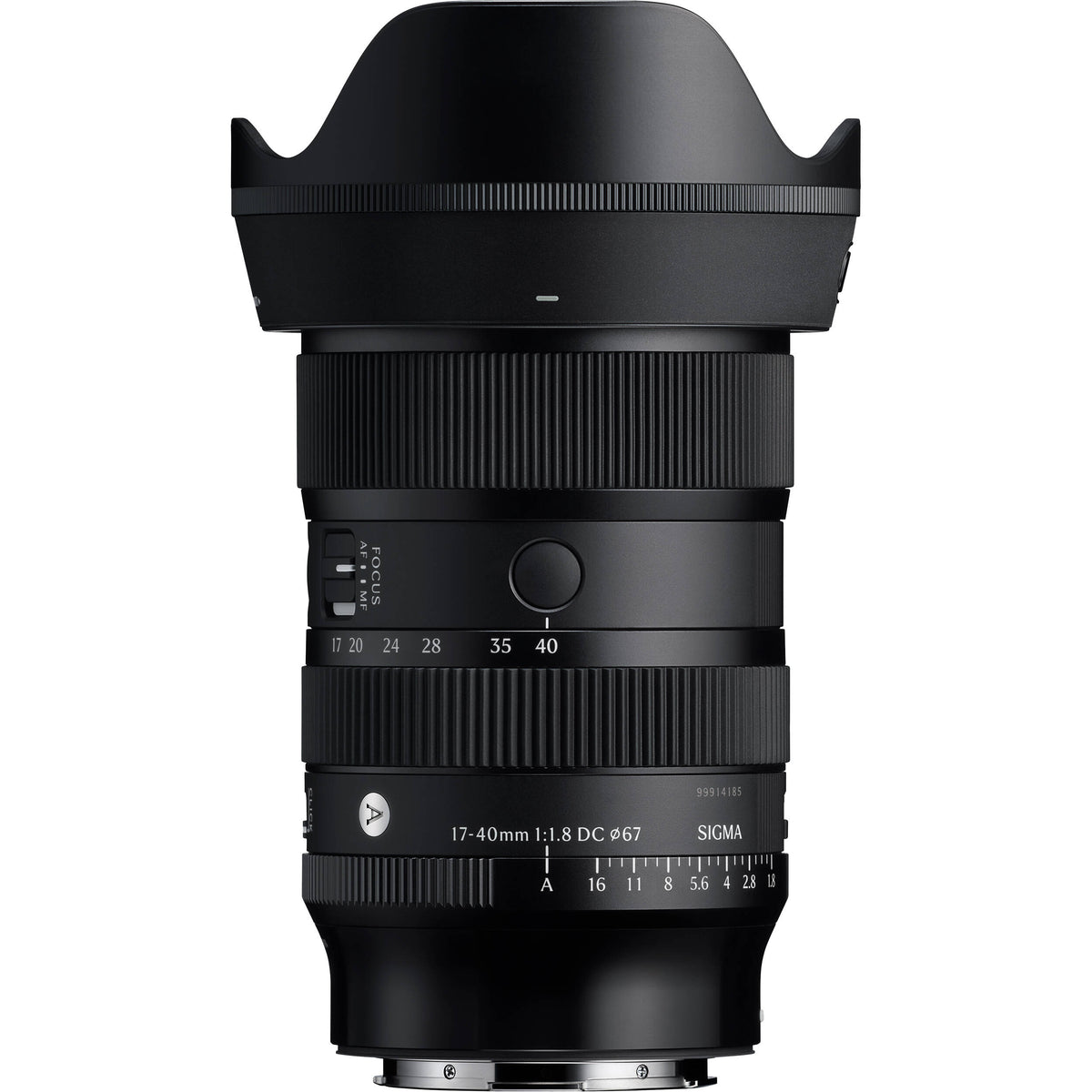 Lente Sigma 17-40mm f/1.8 DC Art - vista frontal