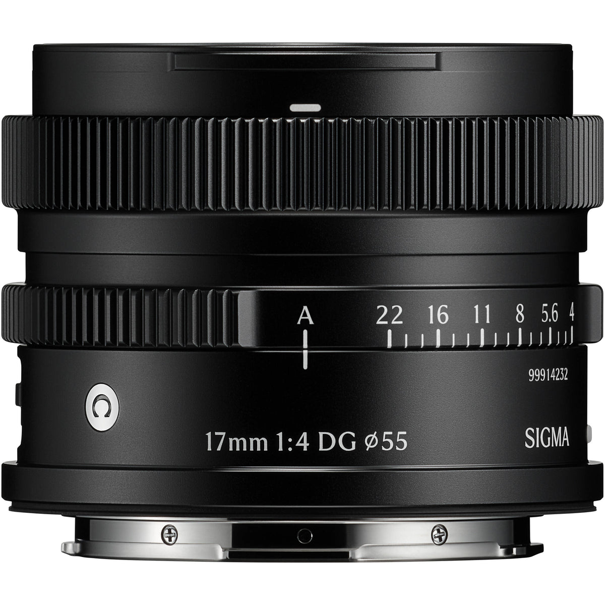 Lente Sigma 17mm f/4 DG Contemporary - vista trasera