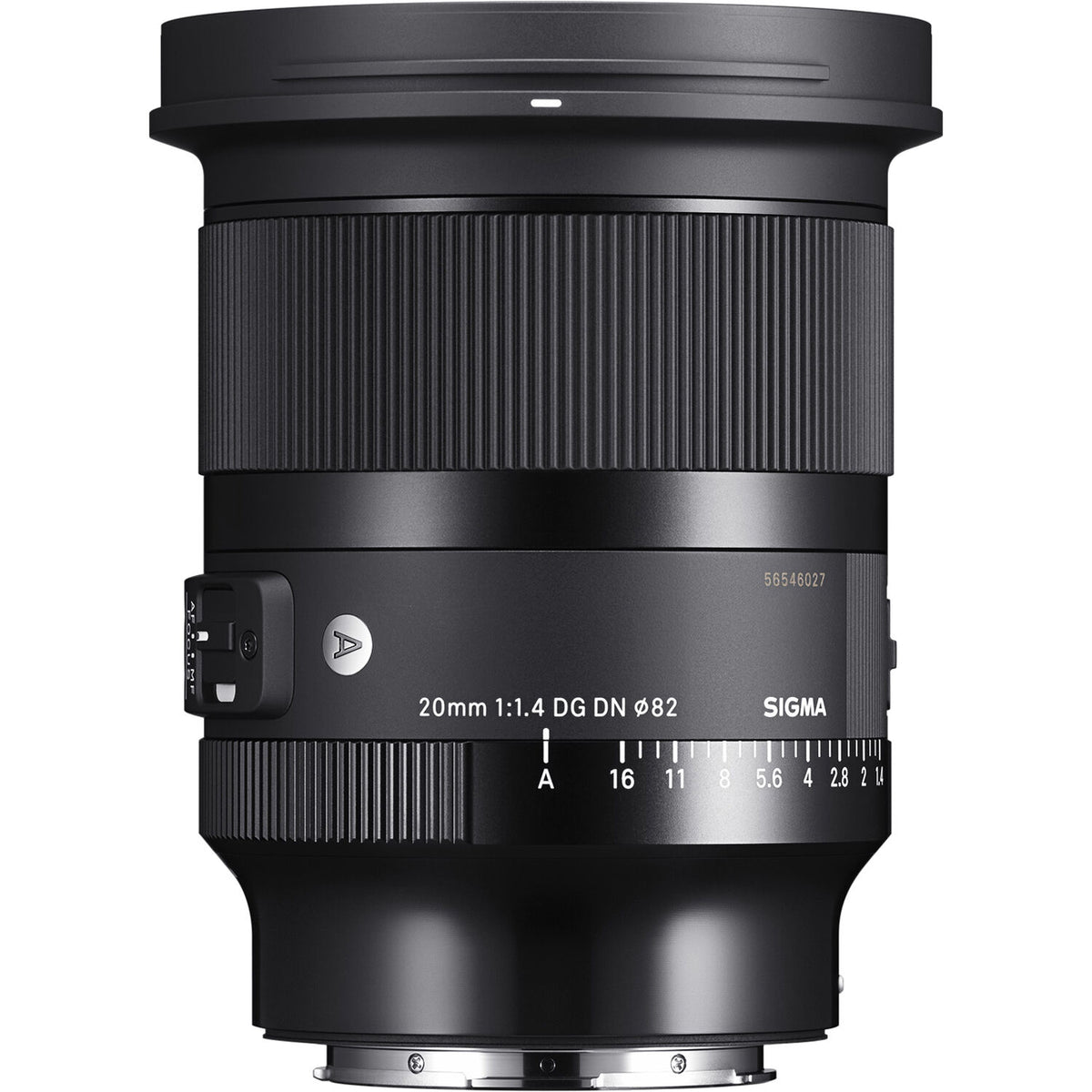 Lente Sigma 20mm f/1.4 DG DN Art - vista frontal