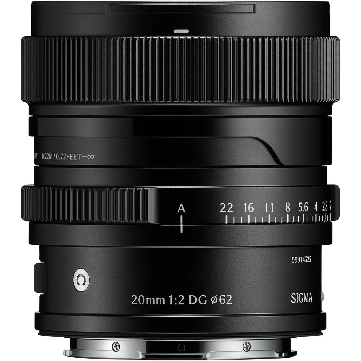 Lente Sigma 20mm f/2 DG Contemporary - vista trasera