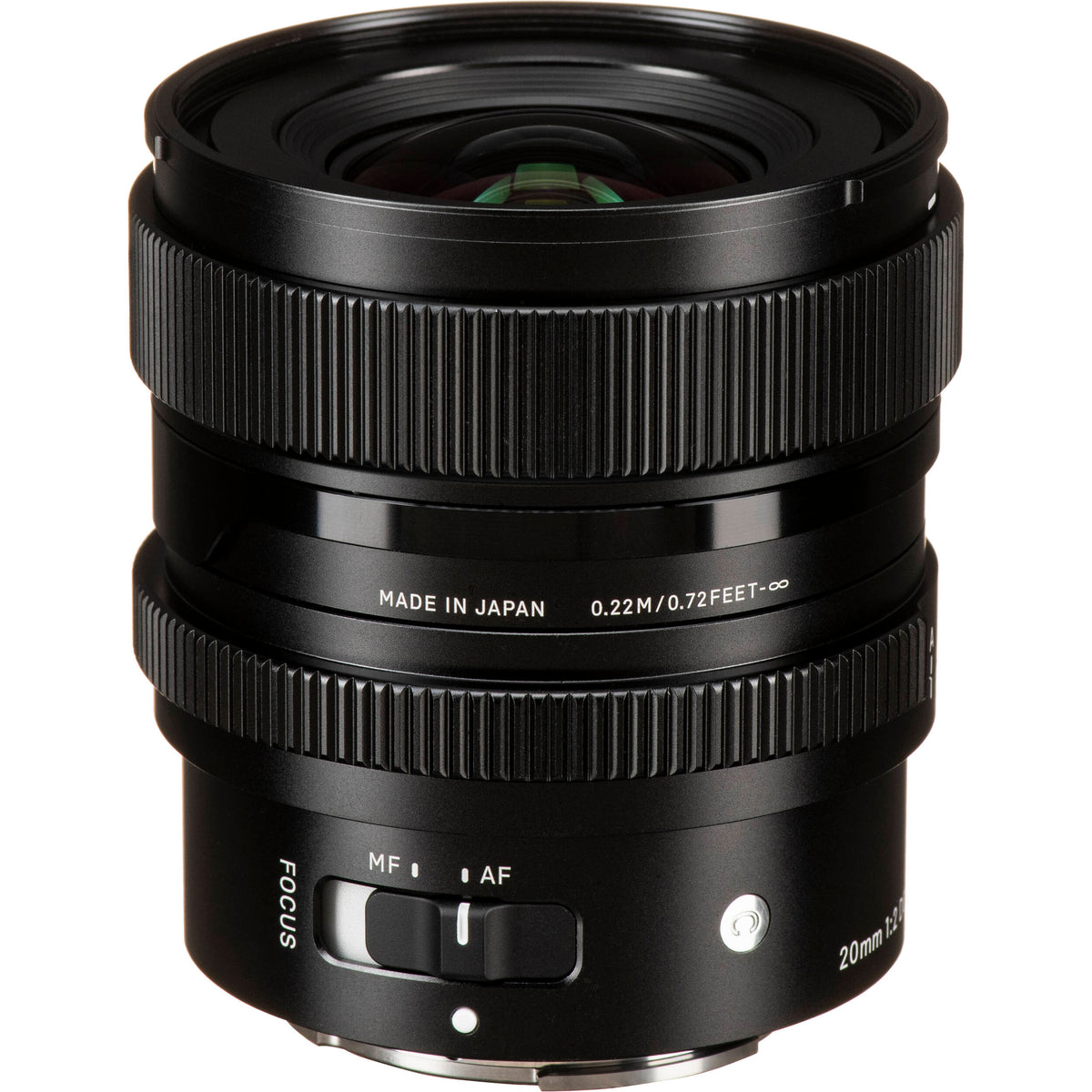 Lente Sigma 20mm f/2 DG DN Contemporary - vista lateral