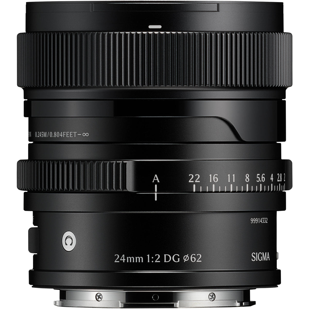 Lente Sigma 24mm f/2 DG Contemporary - vista trasera