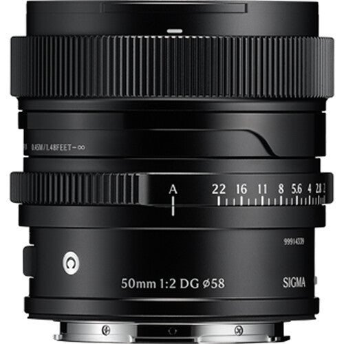 Lente Sigma 50mm f/2 DG Contemporary (Negro) - vista frontal