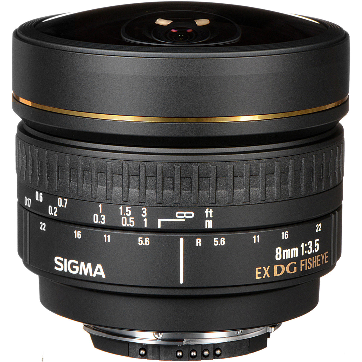 Lente Sigma 8mm f/3.5 EX DG Circular Fisheye - vista trasera