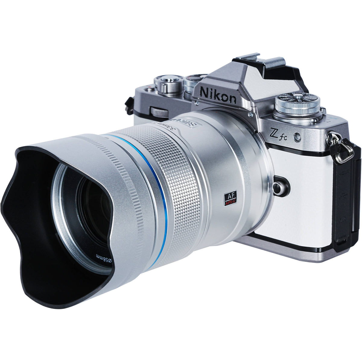 Lente Sirui Sniper 33mm f/1.2 Autofocus (Negro) - vista lateral