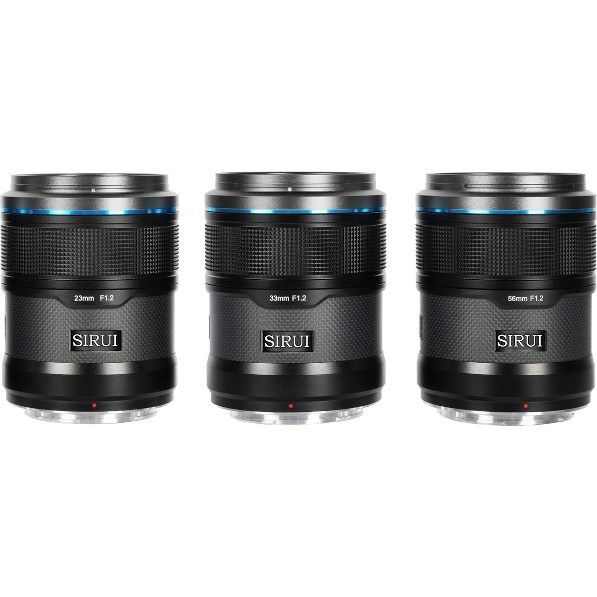 Lente Sirui Sniper f/1.2 Autofocus 3- Kit (Negro) - vista frontal
