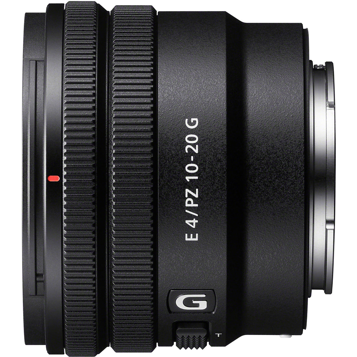 Lente Sony E 10-20mm f/4 PZ G - vista lateral
