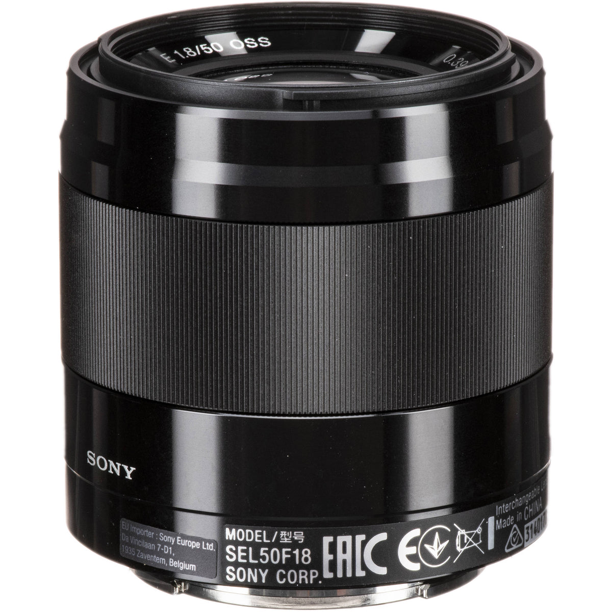 Lente Sony E 50mm f/1.8 OSS (Negro) - vista frontal