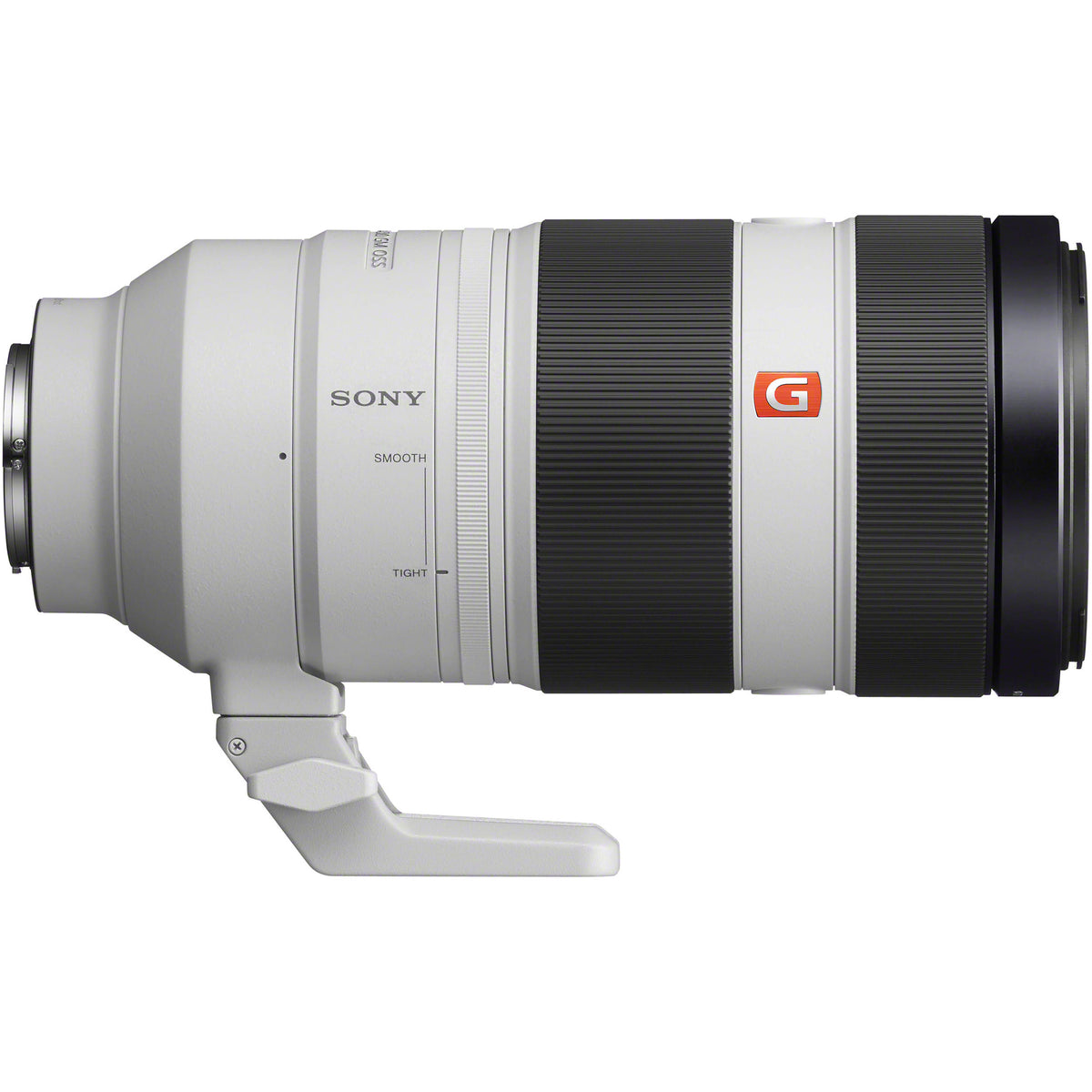 Lente Sony FE 100-400mm f/4.5-5.6 GM OSS - vista lateral
