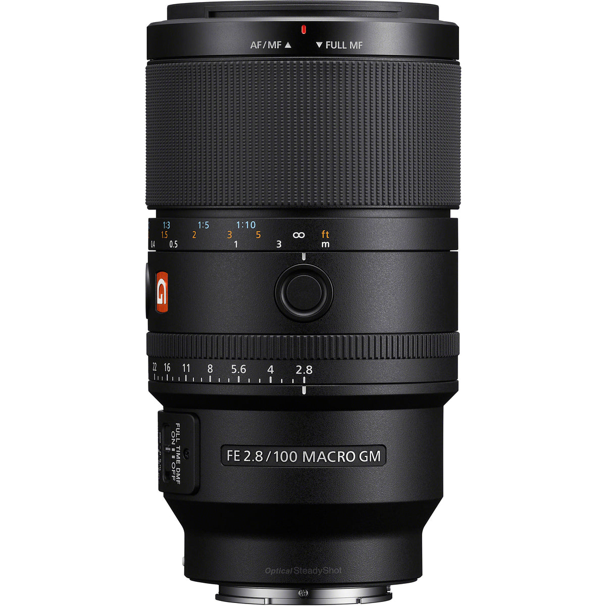 Lente Sony FE 100mm f/2.8 Macro GM - vista frontal