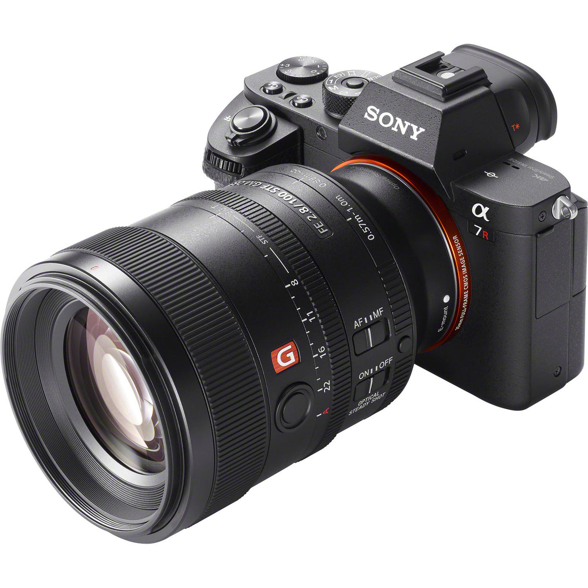 Lente Sony FE 100mm f/2.8 STF GM OSS - puertos y conexiones