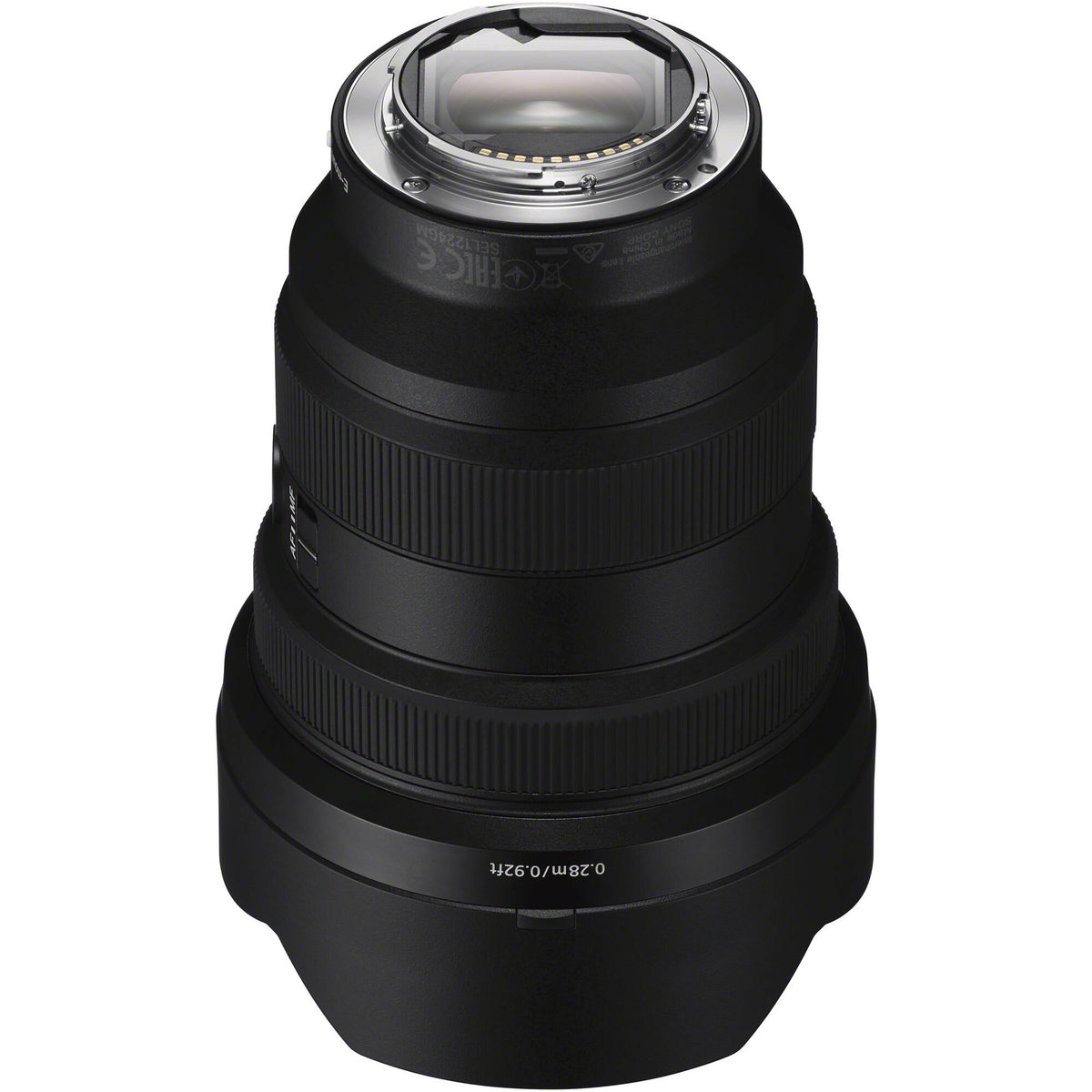 Lente Sony FE 12-24mm f/2.8 GM - contenido de la caja