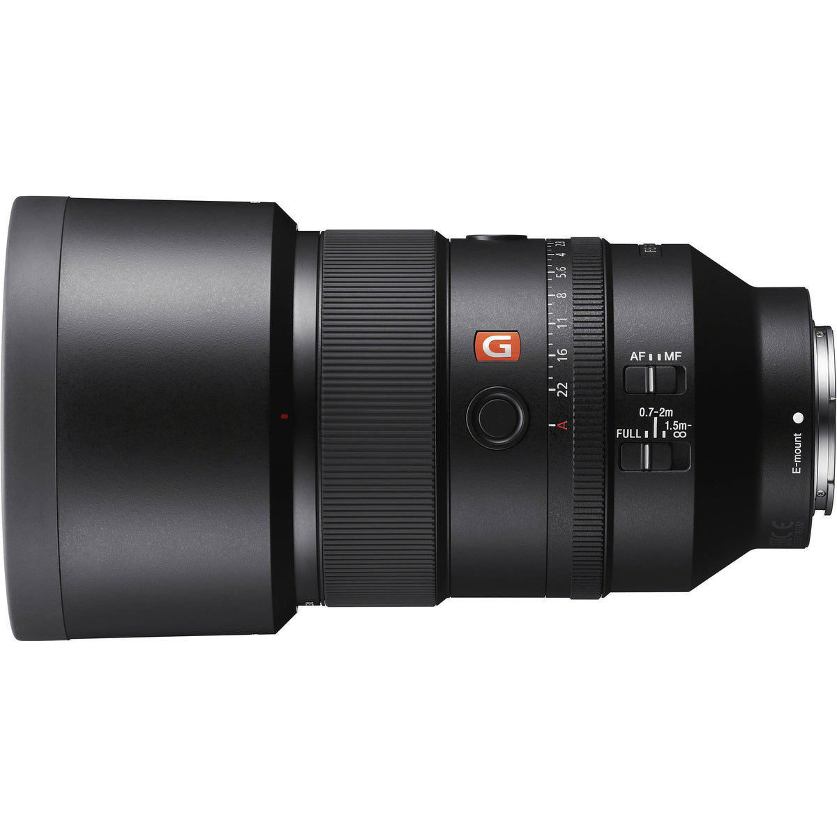 Lente Sony FE 135mm f/1.8 GM - vista lateral
