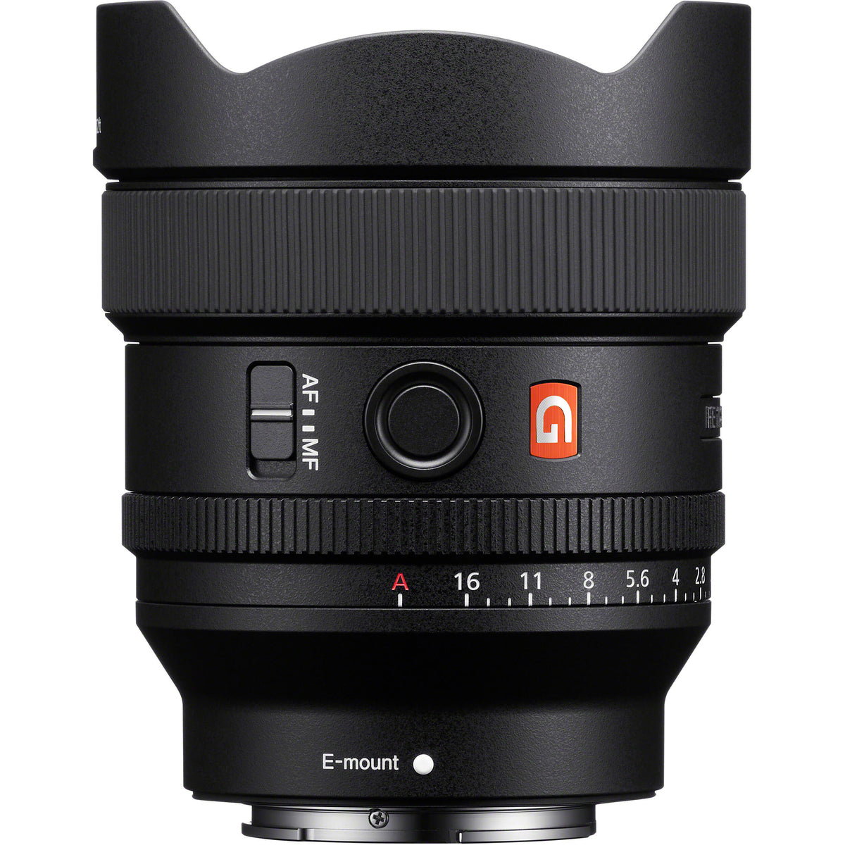 Lente Sony FE 14mm f/1.8 GM - vista frontal