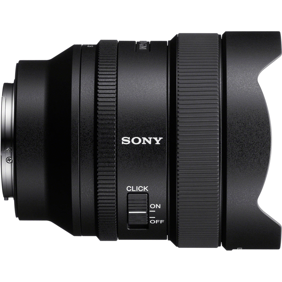 Lente Sony FE 14mm f/1.8 GM - vista lateral