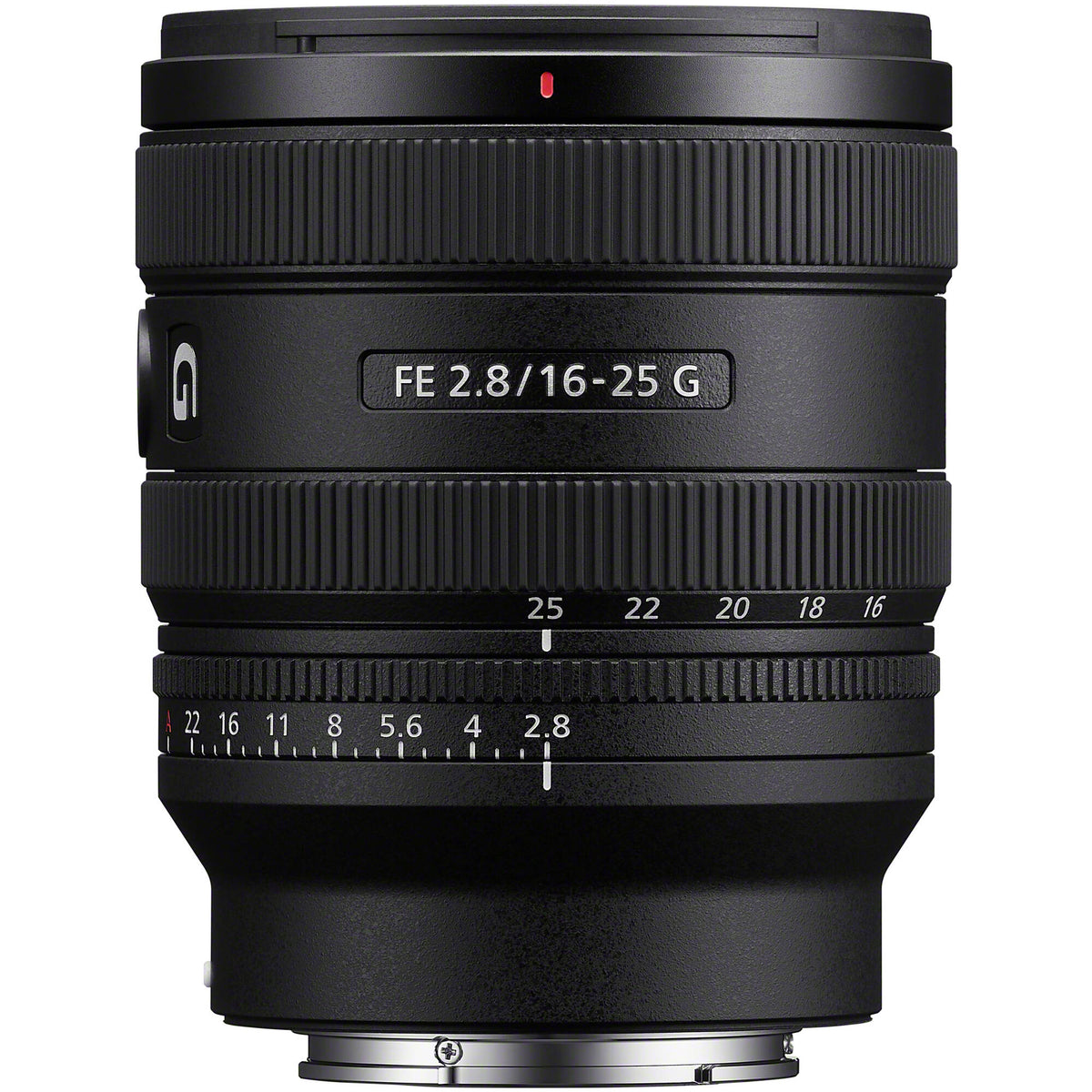 Lente Sony FE 16-25mm f/2.8 G - vista frontal