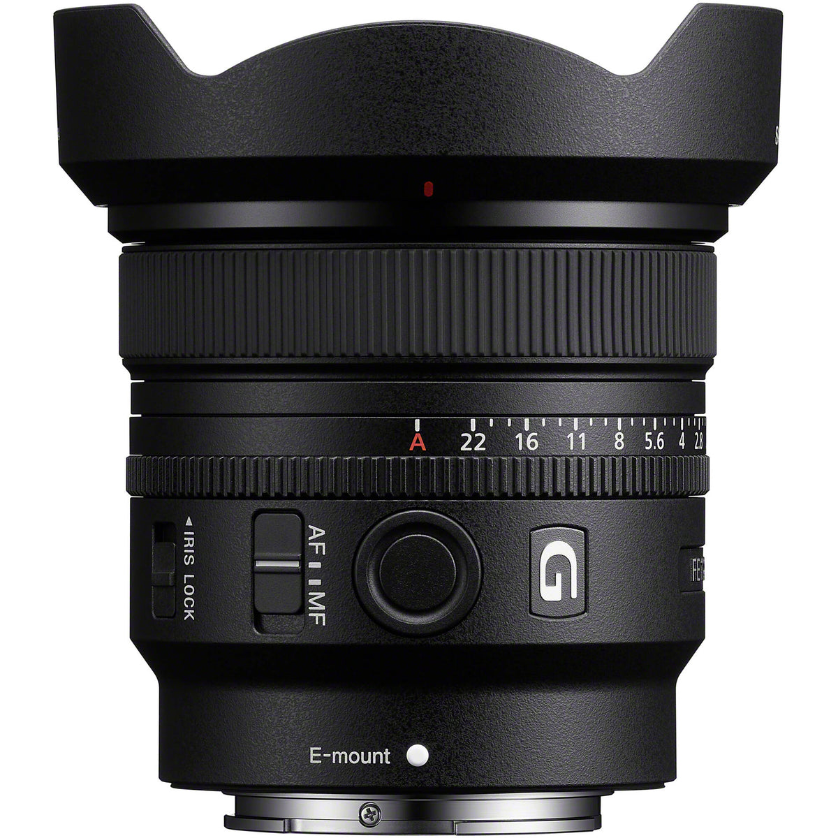 Lente Sony FE 16mm f/1.8 G - vista frontal
