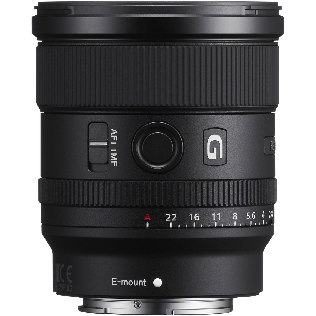 Lente Sony FE 20mm f/1.8 G - vista frontal
