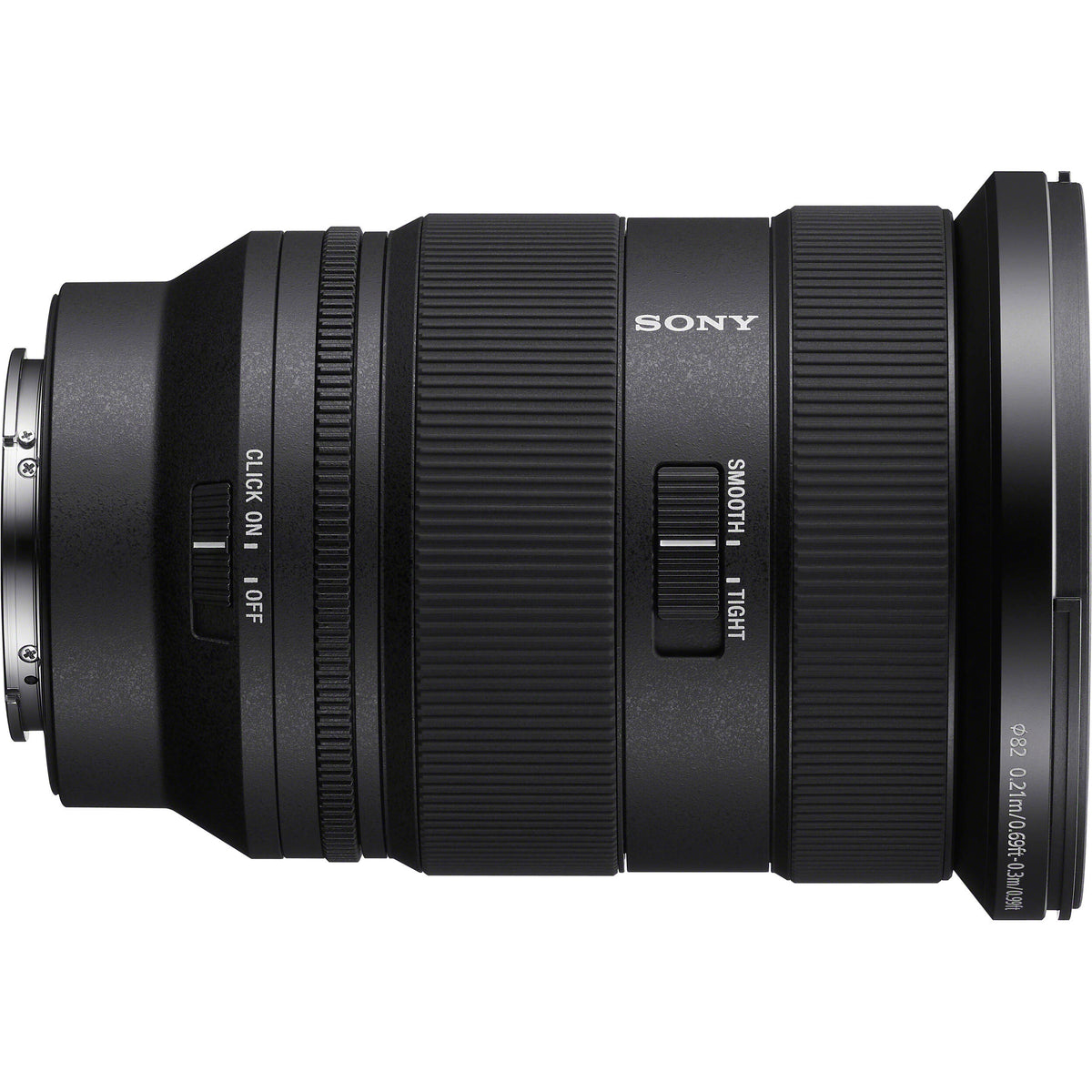 Lente Sony FE 24-70mm f/2.8 GM II - vista lateral