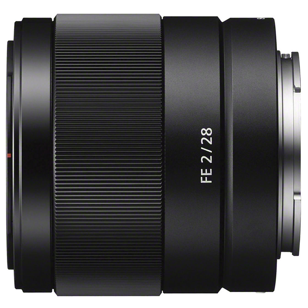 Lente Sony FE 28mm f/2 - vista frontal