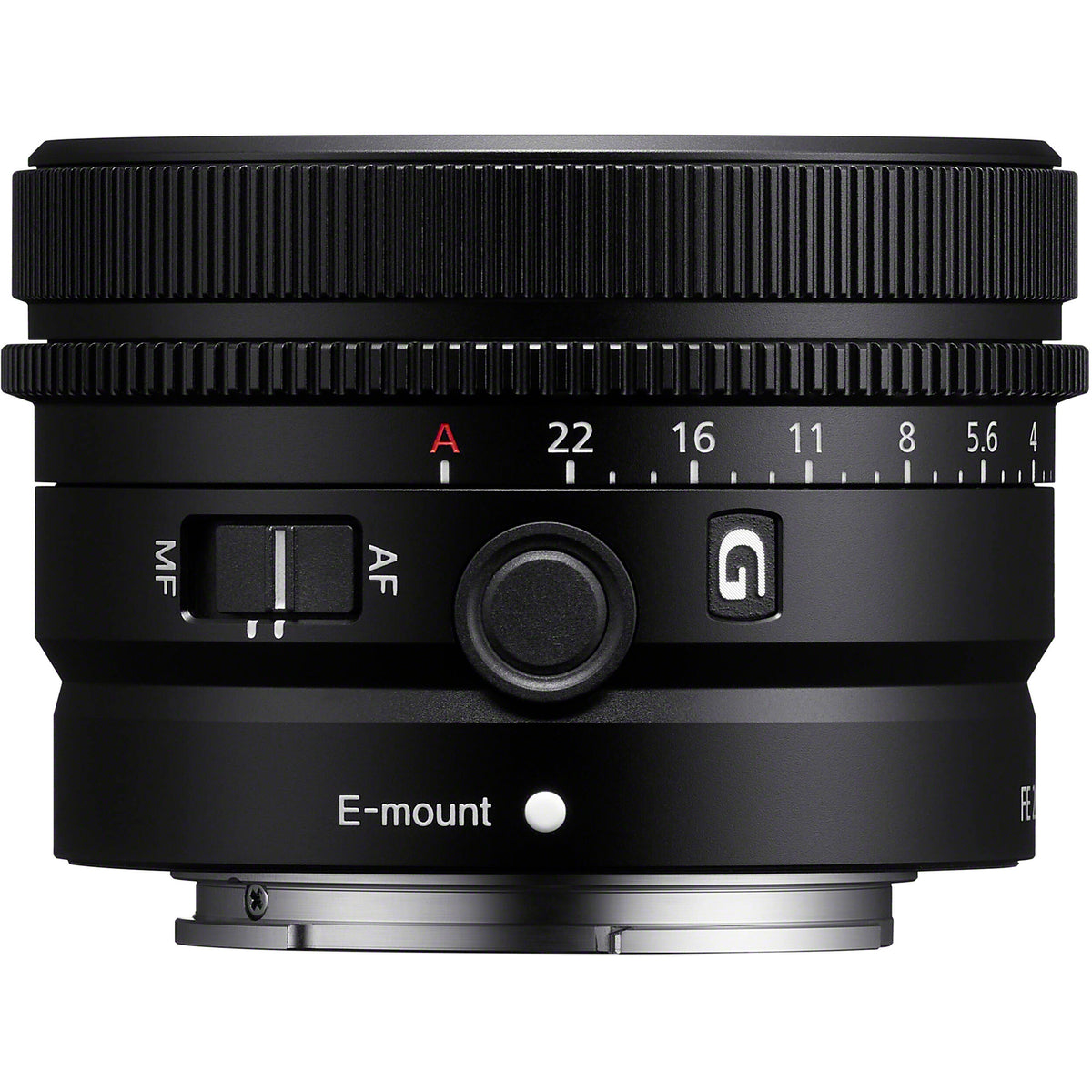 Lente Sony FE 40mm f/2.5 G - vista frontal