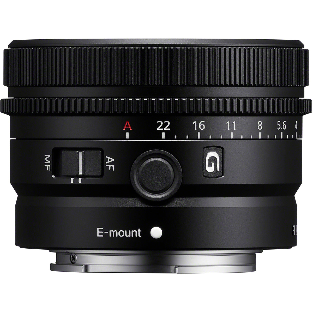 Lente Sony FE 50mm f/2.5 G - vista frontal