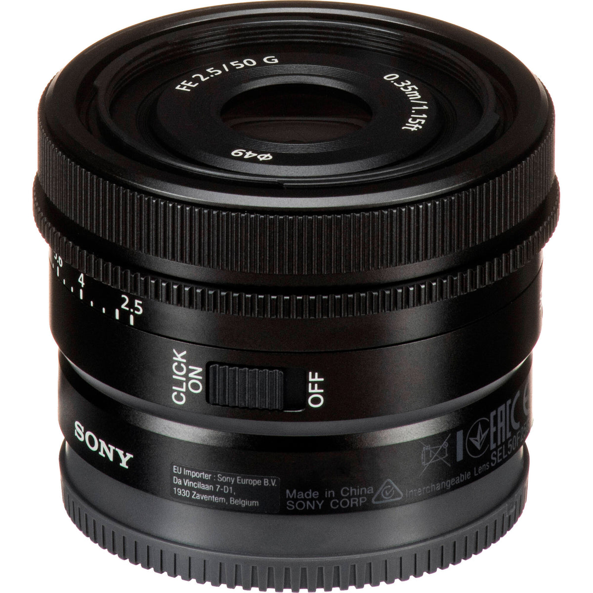 Lente Sony FE 50mm f/2.5 G - en uso