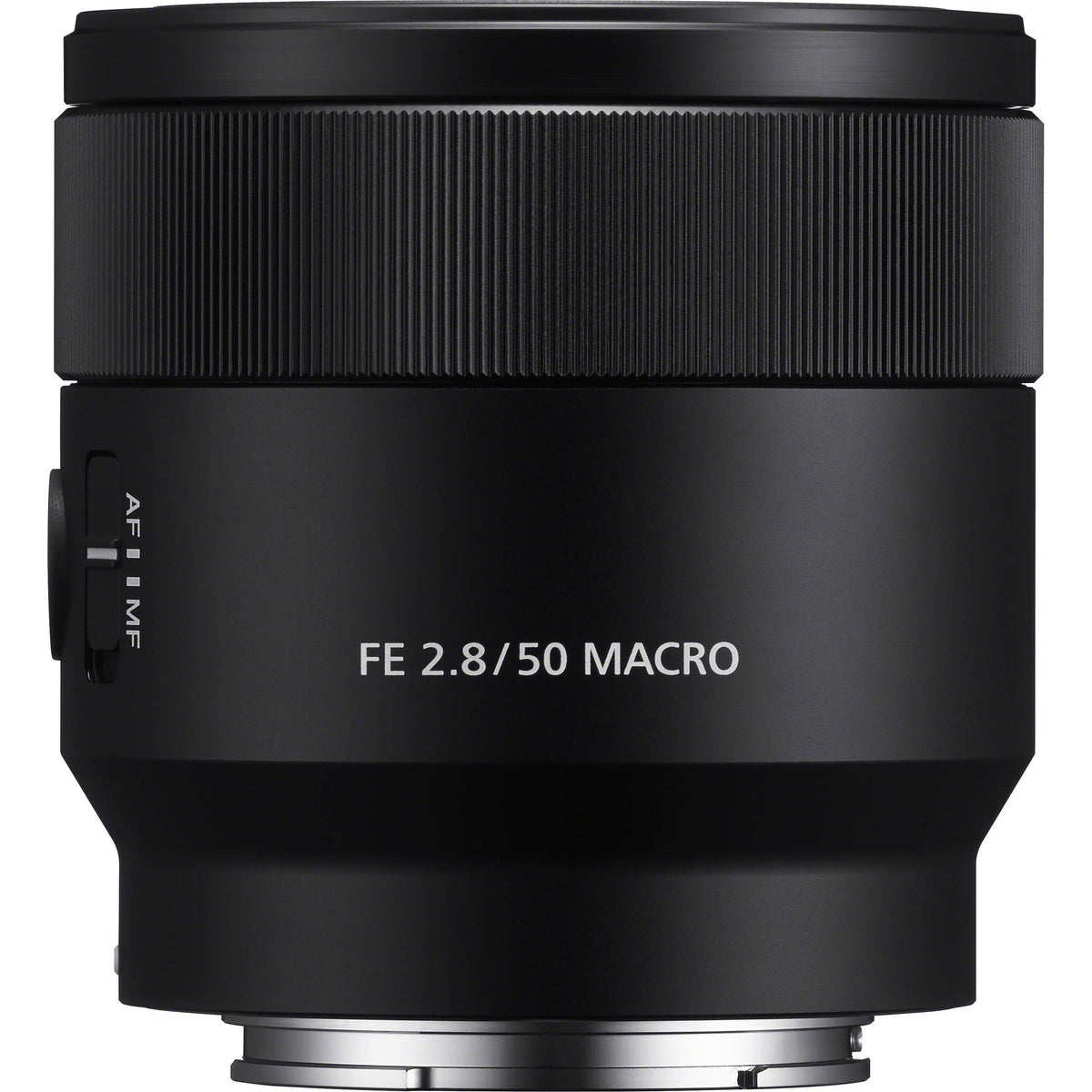Lente Sony FE 50mm f/2.8 Macro - vista frontal