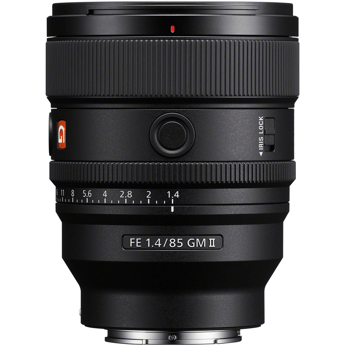 Lente Sony FE 85mm f/1.4 GM II - vista frontal