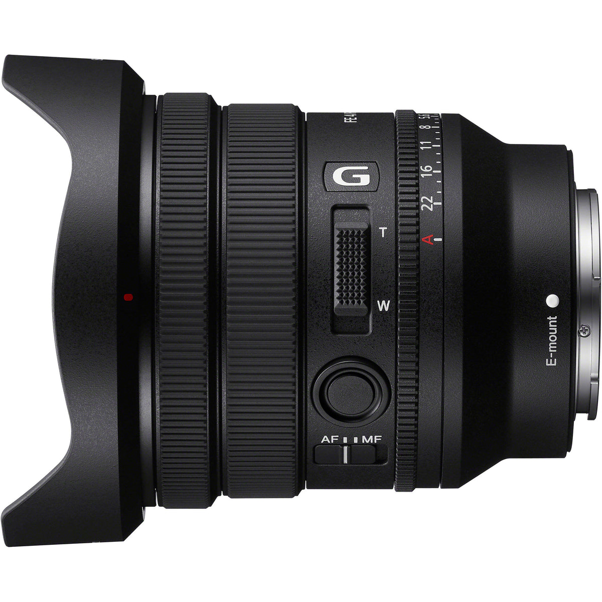 Lente Sony FE PZ 16-35mm f/4 G - vista lateral