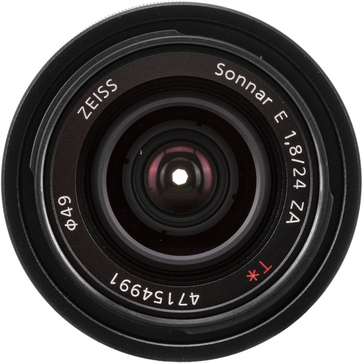 Lente Sony Sonnar T* E 24mm f/1.8 ZA - contenido de la caja